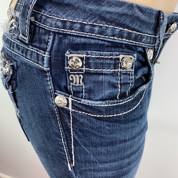 STUNNING Miss Me Jeans Size 26 Bootcut - Picture 4 of 6